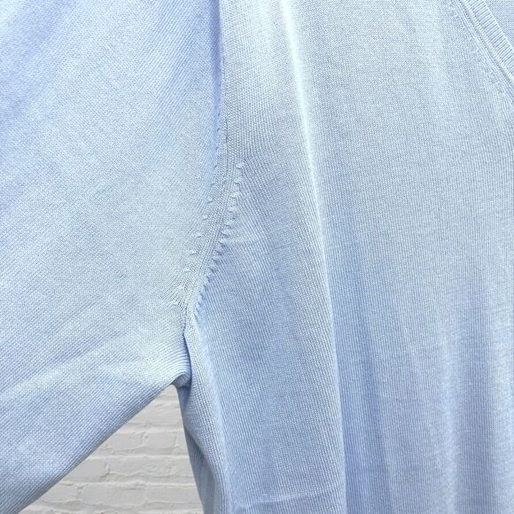 Banana Republic Forever Sweater Size XXL V-Neck Soft Blue Cotton Blend - Picture 8 of 14